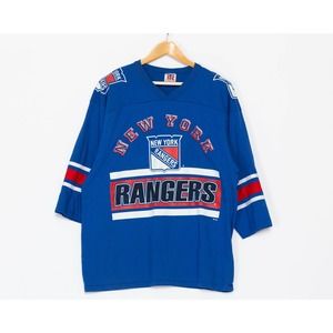 XL| 90s New York Rangers Hockey Jersey Tee - Men's XL | Vintage NHL T Shirt